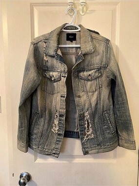 Rails Mulholland Denim Jacket Women's Distressed Denim Jacket Size Small
